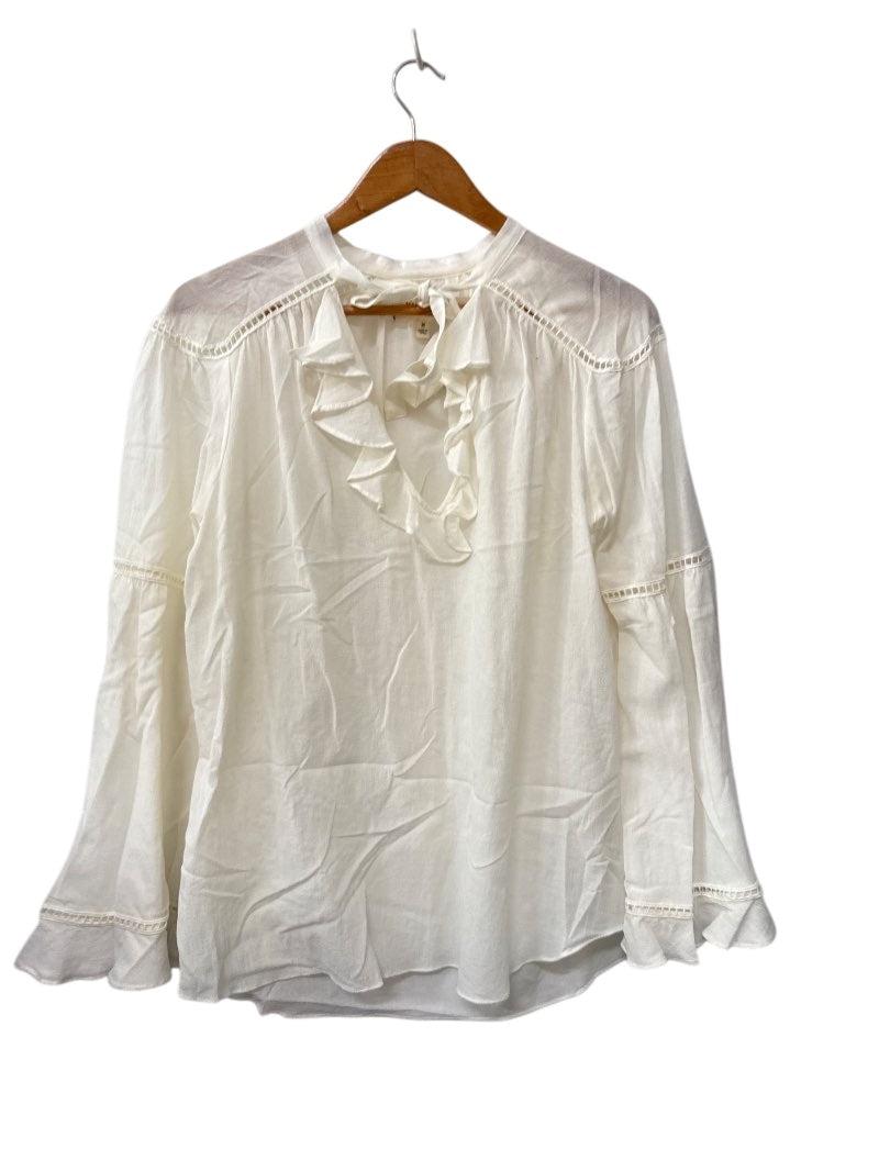 Max Studio Ruffled Blouse Long Sleeves