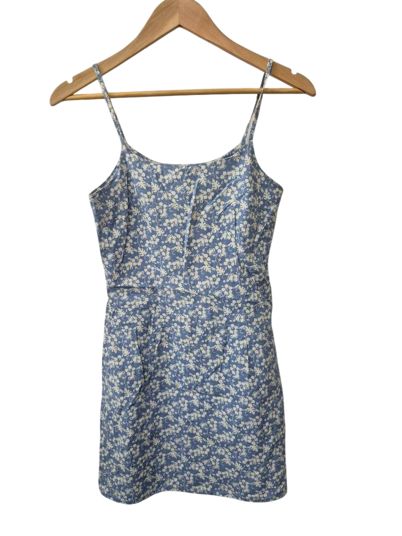 Agua Blues Vintage Floral Slip Dress Vintage