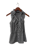 The Limited Ruffled Sleeveless Blouse Vintage