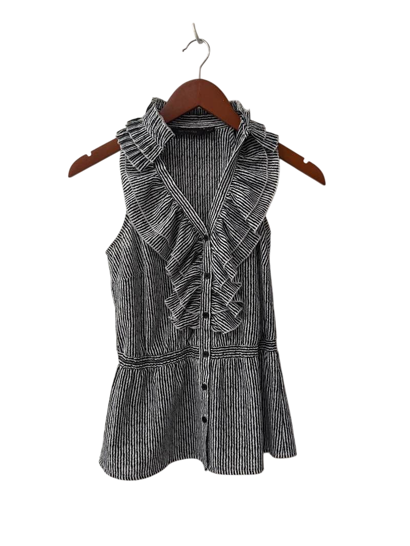 The Limited Ruffled Sleeveless Blouse Vintage