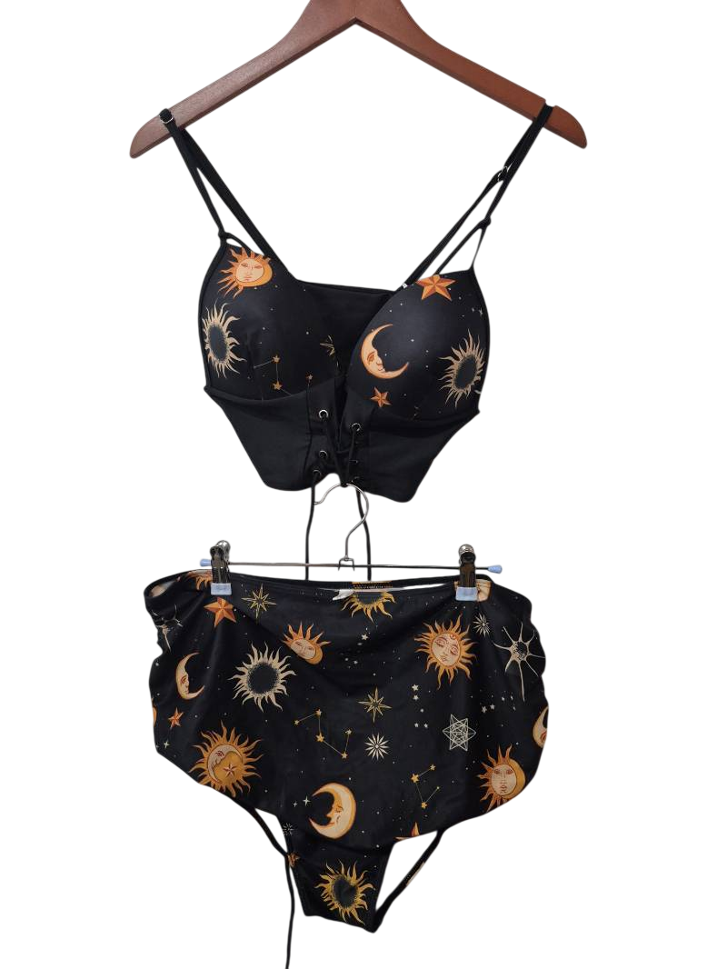 Dressfo Printed Two-Piece Swimwear