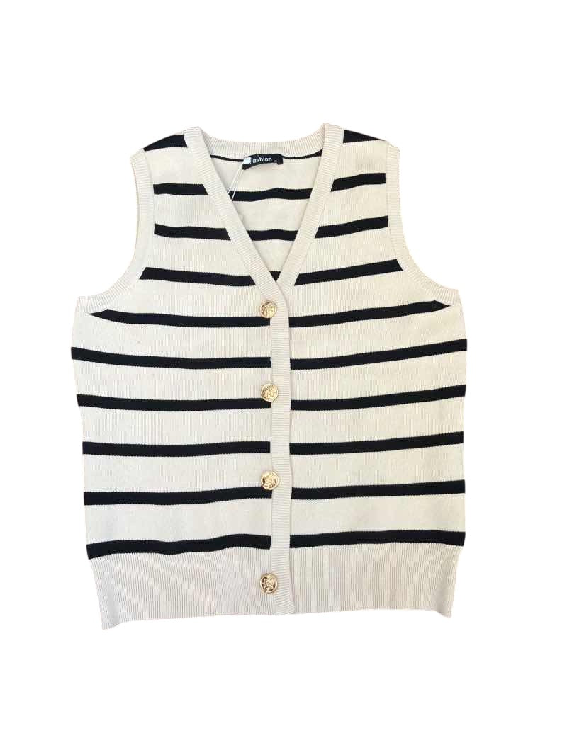 Striped Button-Front Sweaters