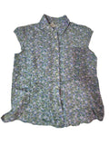 Orvis Floral Sleeveless Blouse Vintage