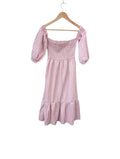 Amorini Off-Shoulder Gingham Dresses