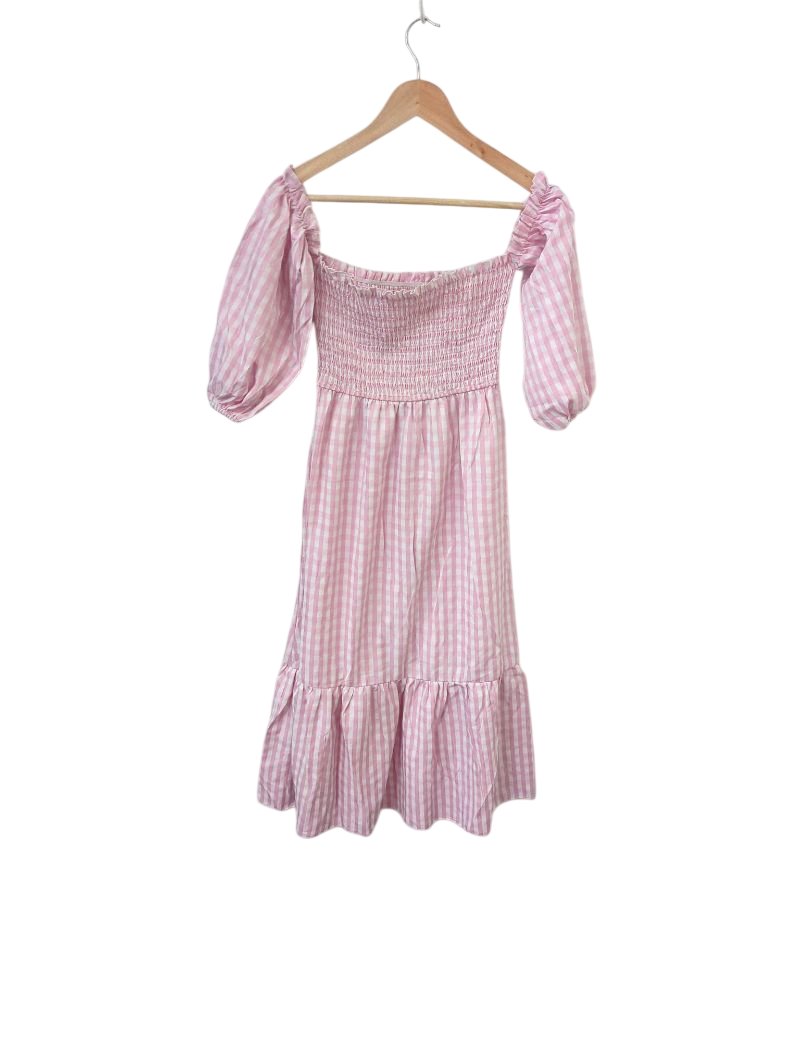 Amorini Off-Shoulder Gingham Dresses