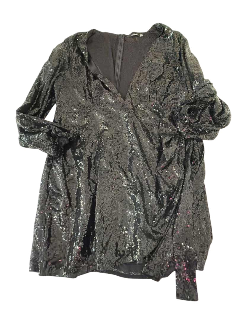 Boohoo Sequin V-Neck Dresses