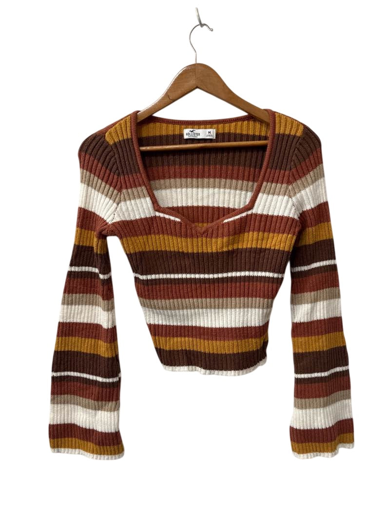 Hollister Striped V-Neck Sweaters