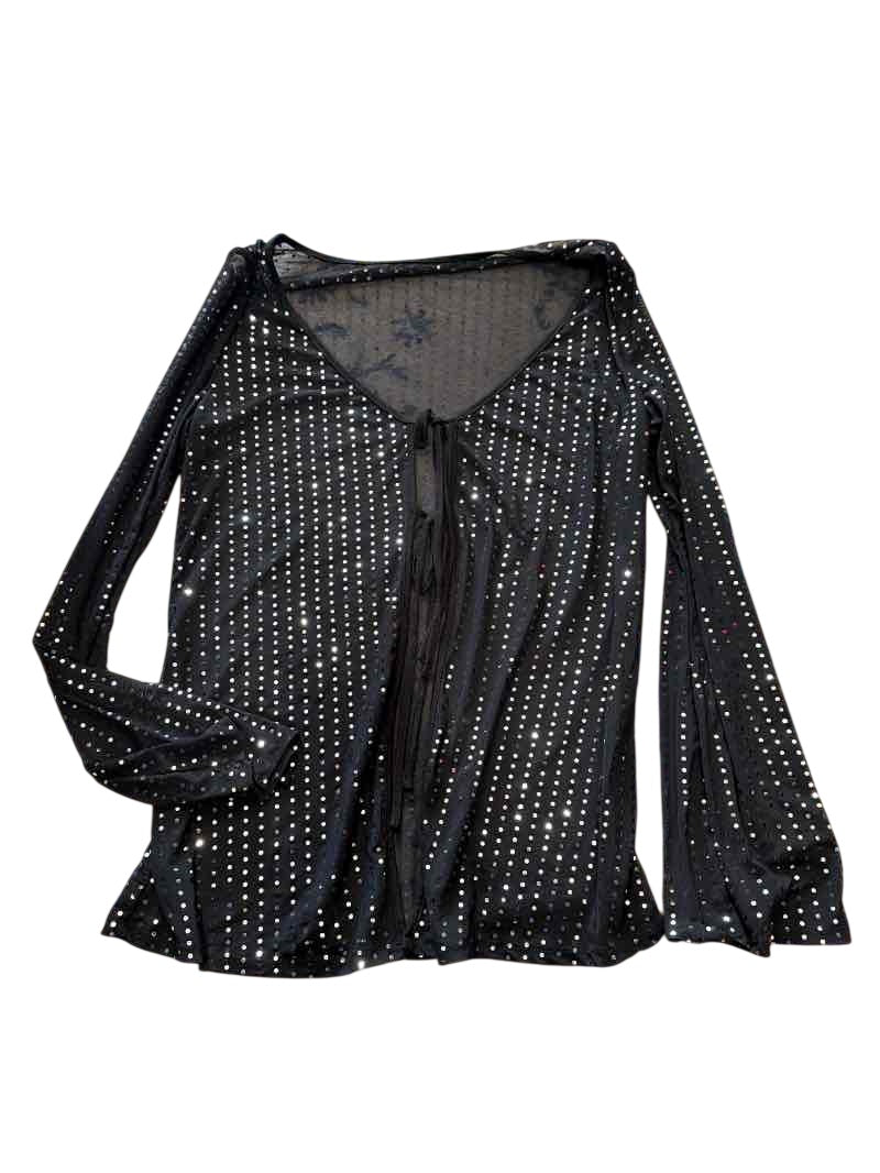 Studded V-Neck Long Sleeves