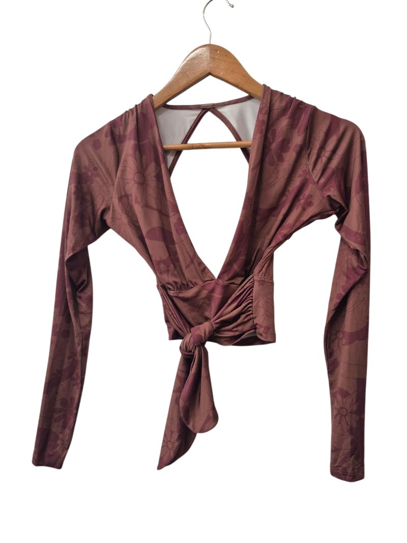 Urban Outfitters Wrap Tie Top Long Sleeves