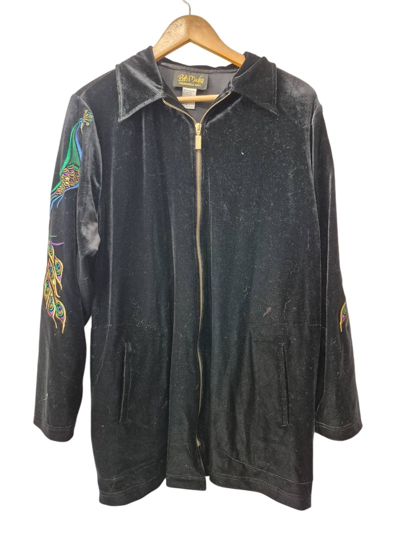 Bob Mackie Embroidered Velvet Jacket Vintage