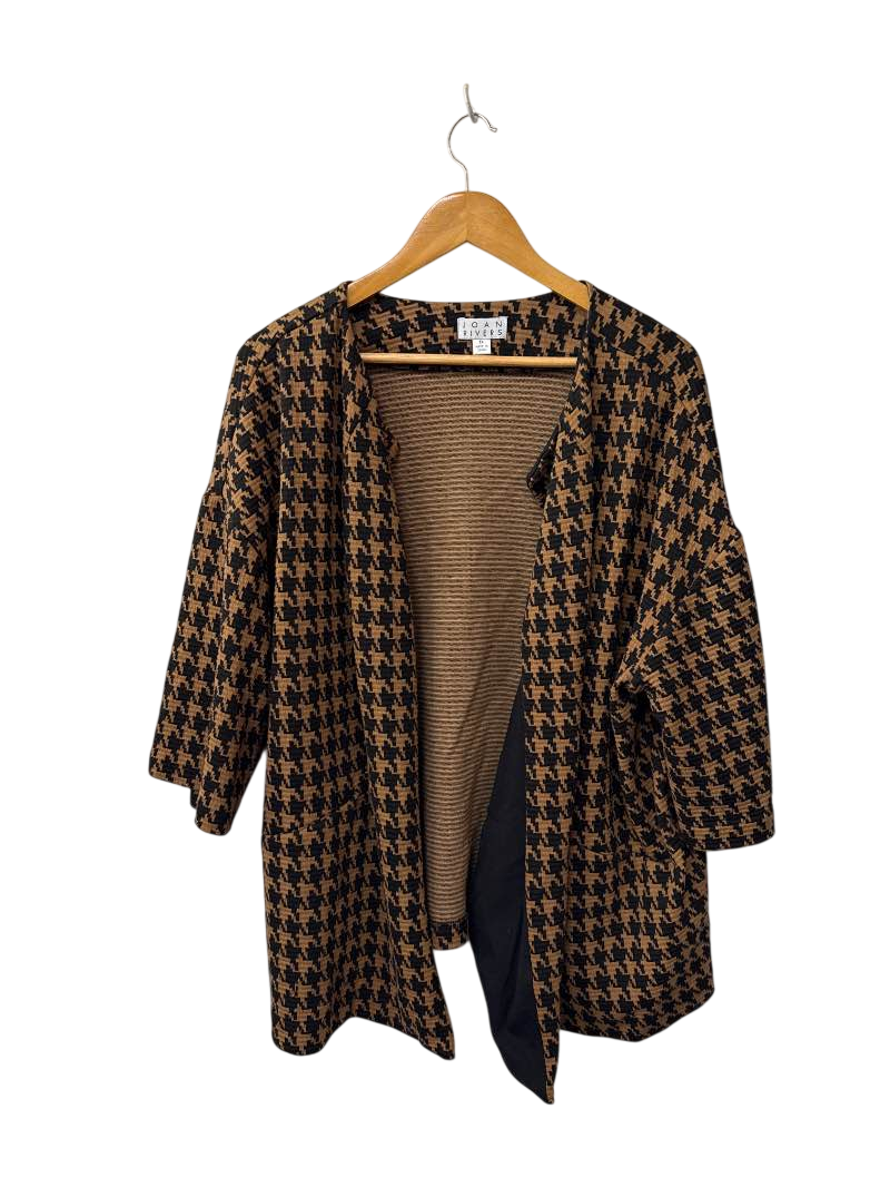 Joann Rivers Houndstooth Cardigan Long Sleeves