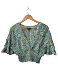Angie Floral V-Neck Short Sleeves