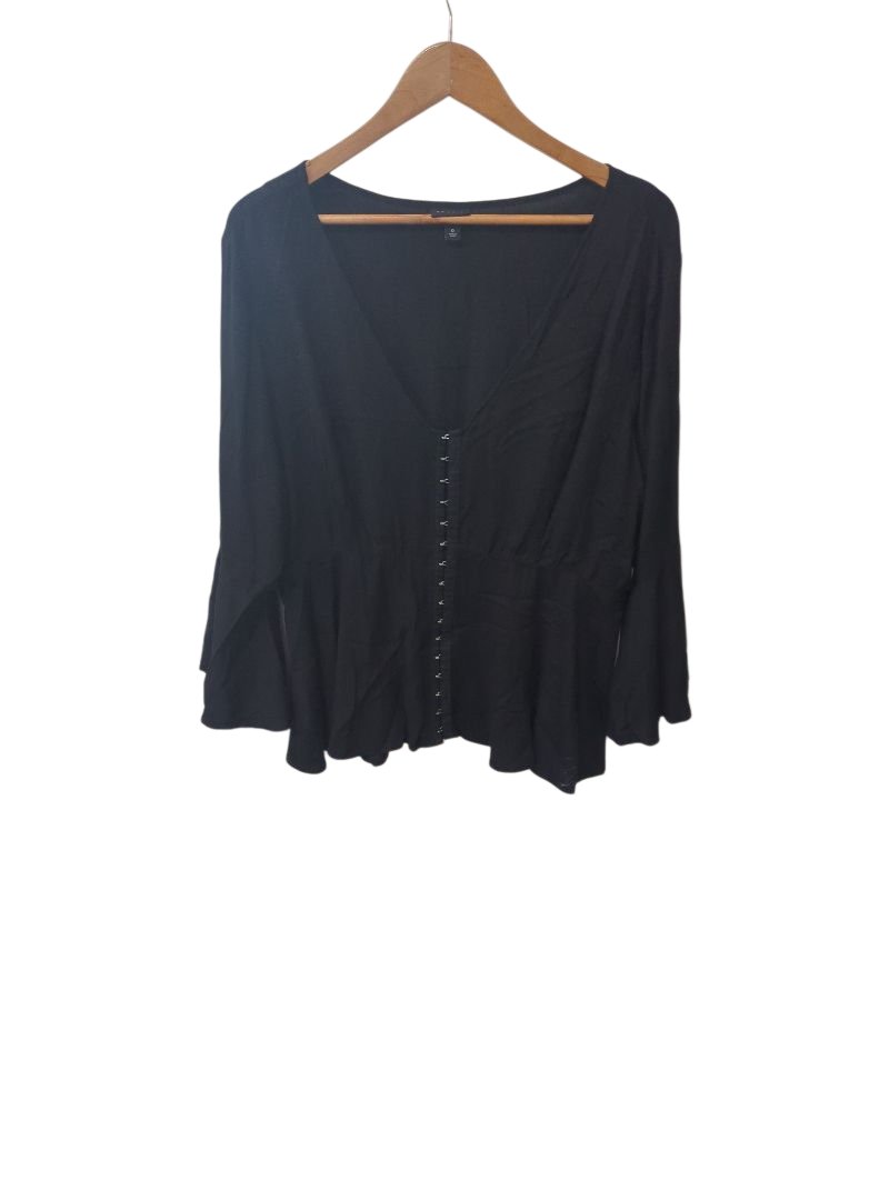 Torrid V-Neck Peplum Long Sleeves