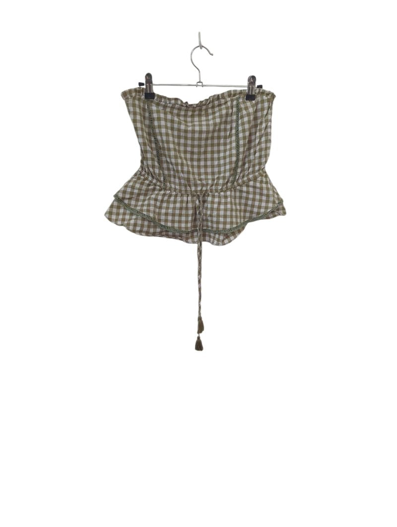 Storia Peplum Strapless Tanks