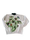 Gildan Frog Print Sweatshirt Vintage
