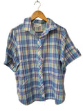 Shirt Action Plaid Button-Up Blouse Vintage