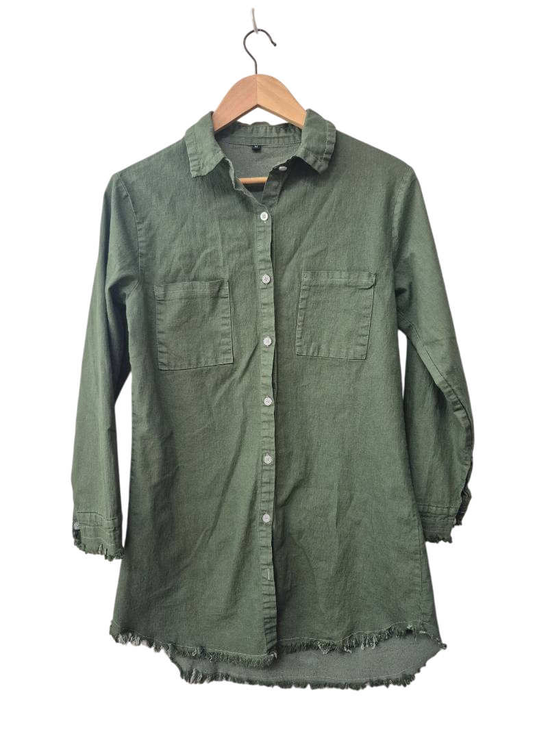 Button-Up Shirt Dress Dresses