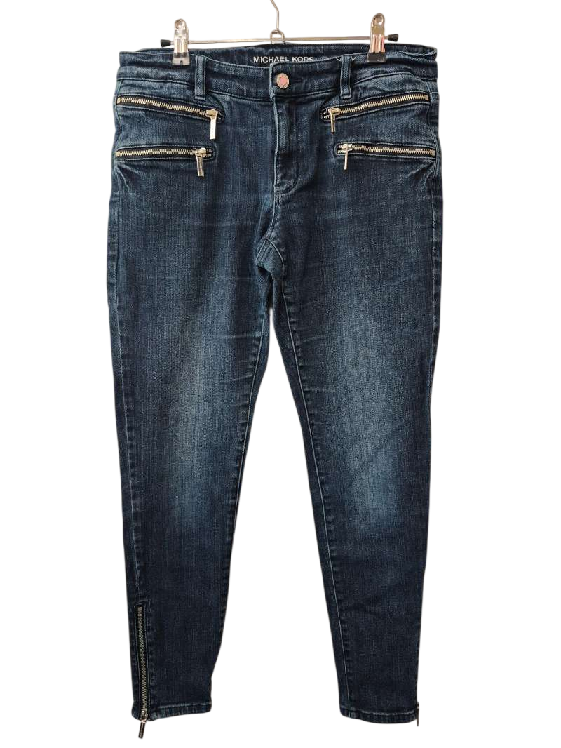 Michael Kors Zipper Accent Skinny Jeans