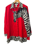 Diane Gilman Zebra Print Blouse Vintage