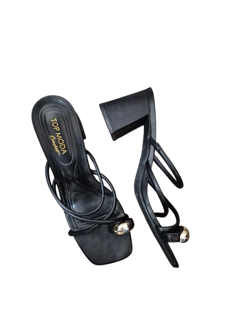 Top Moda Comfort Strappy Block Heel Sandals