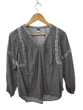 Old Navy  V-Neck Printed Blouse Long Sleeves
