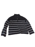 London Factory  Striped Half-Zip Sweaters