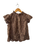 Jennifer & Grace Eyelet Ruffle Short Sleeves