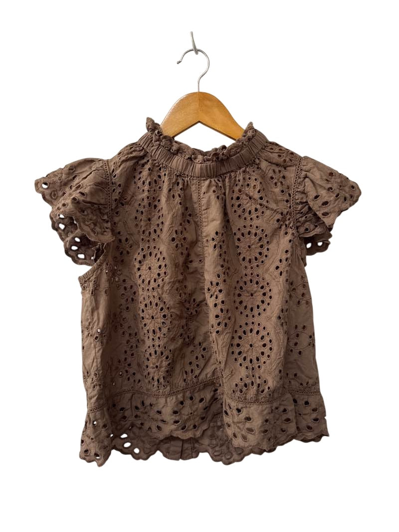 Jennifer & Grace Eyelet Ruffle Short Sleeves