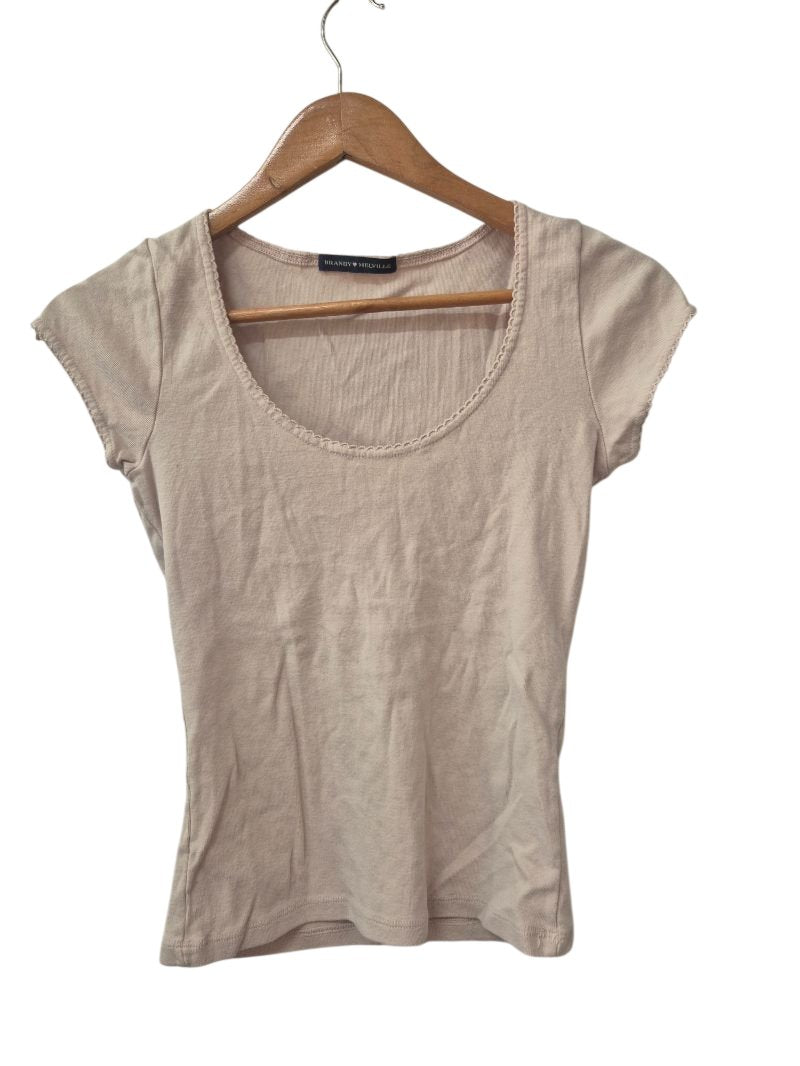 Brandy Melville Scoop Neck Short Sleeves