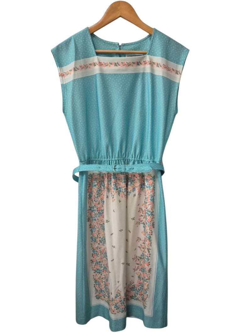 Leslie Fay Floral Print Dress Vintage