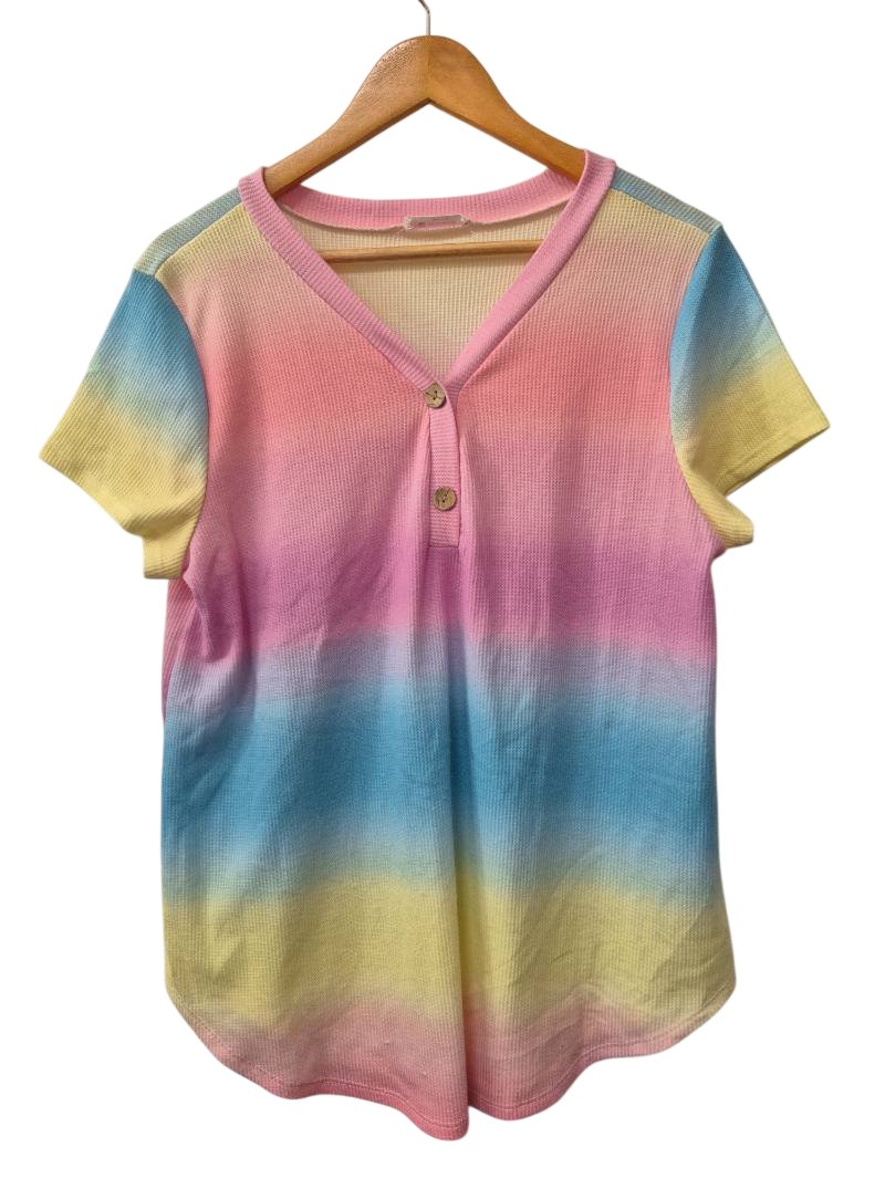 BomBom V-Neck Henley Short Sleeves