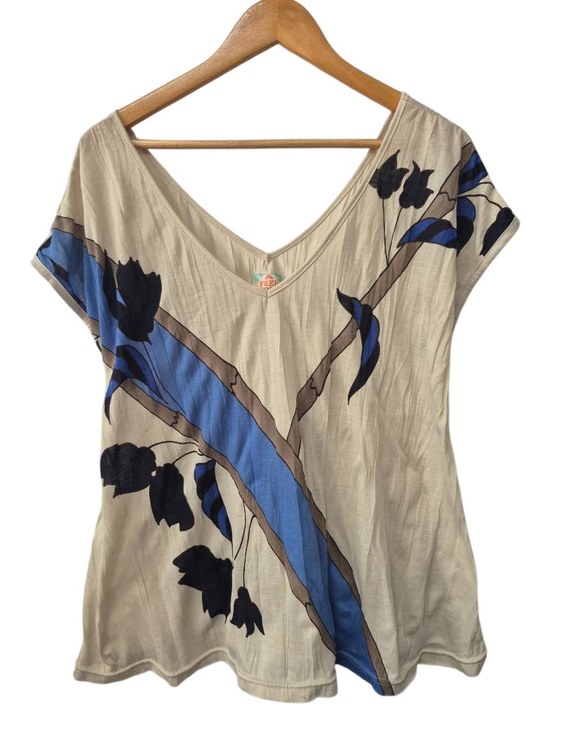 Free People Bohemian Print Top Vintage