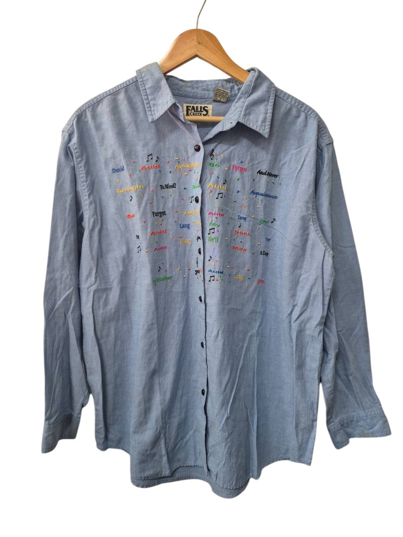 Falls Creek Embroidered Denim Shirt Vintage