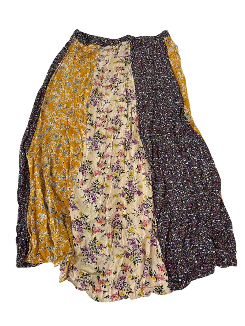 Natural Life Patchwork Floral Skirt