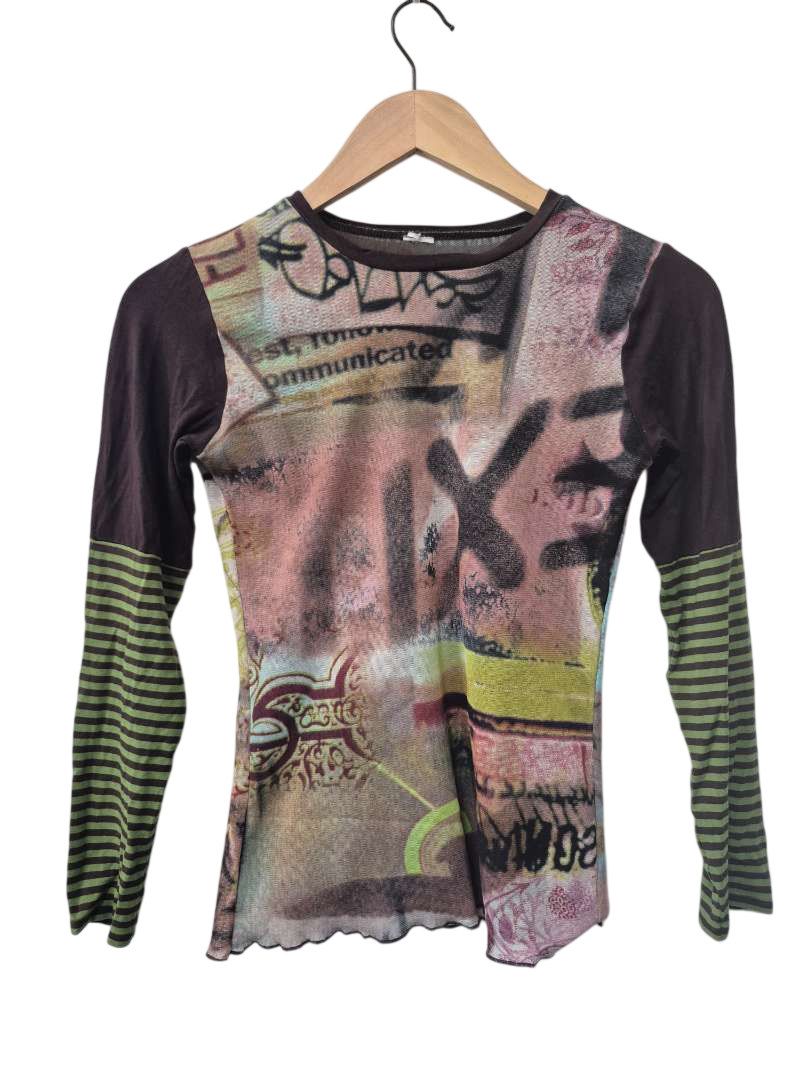 Graffiti Long-Sleeve Top Vintage