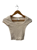 Divided by H & M Ribbed Scoop Neck Short Sleeves