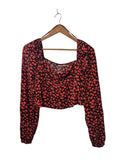 Mi Ami Floral Square Neck Long Sleeves