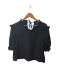 Wild Fable Ruffled Tie-Back Short Sleeves
