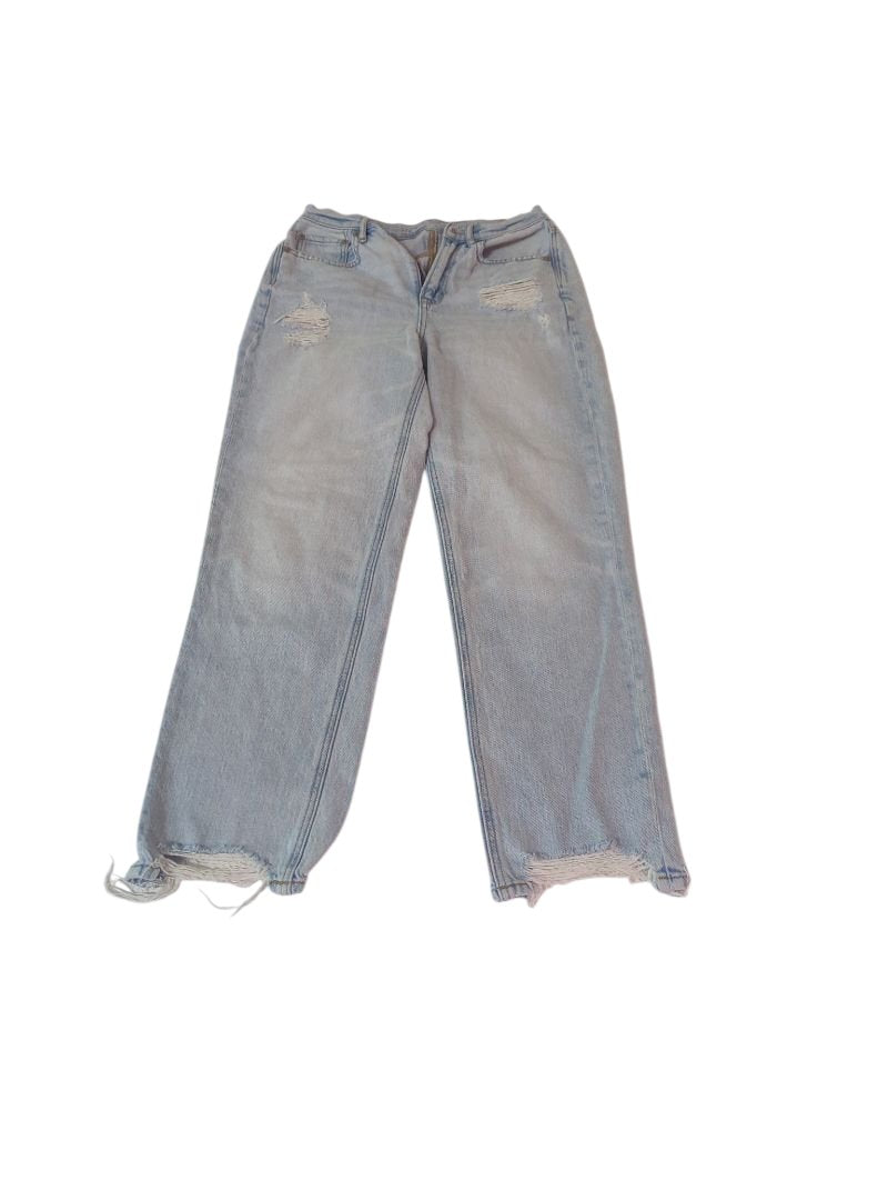American Eagle  Distressed Straight-Leg Jeans