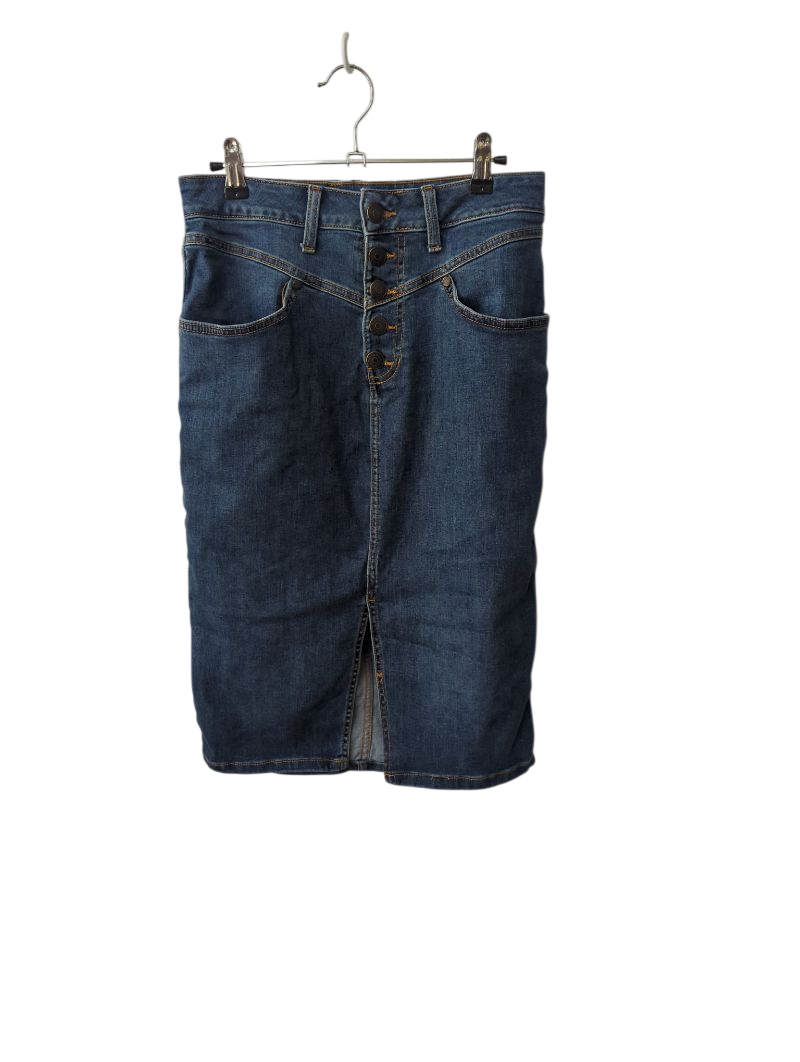 Ophelia Roe Button-Front Denim Skirt