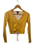 Forever21 Ruched Floral Long Sleeves