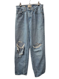 Universal Threads Distressed Straight-Leg Jeans