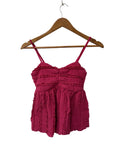 Ruffle Smocked Tank Tanks