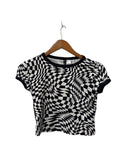 Divided by H & M Checkered Crop Top Short Sleeves