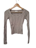 Hollister Ribbed Scoop Neck Long Sleeves