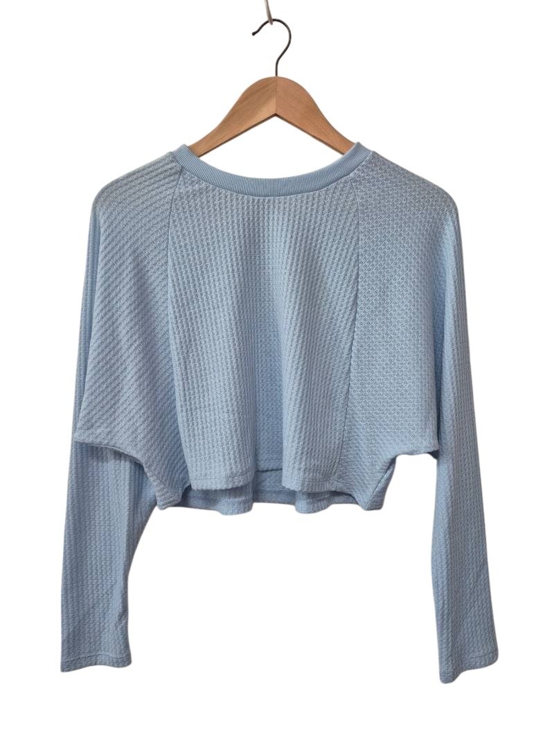 Paper Crane Cropped Sweater Long Sleeves
