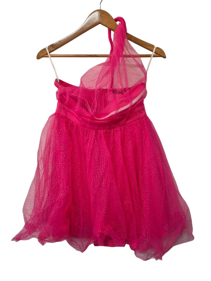 Double Crazy One-Shoulder Glitter Dresses