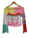 Colorblock Knit Long Sleeves