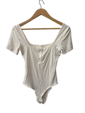 Amaryllis Buttoned Bodysuit Short Sleeves