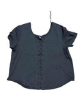 Derek Heart Lace-Up Blouse Vintage